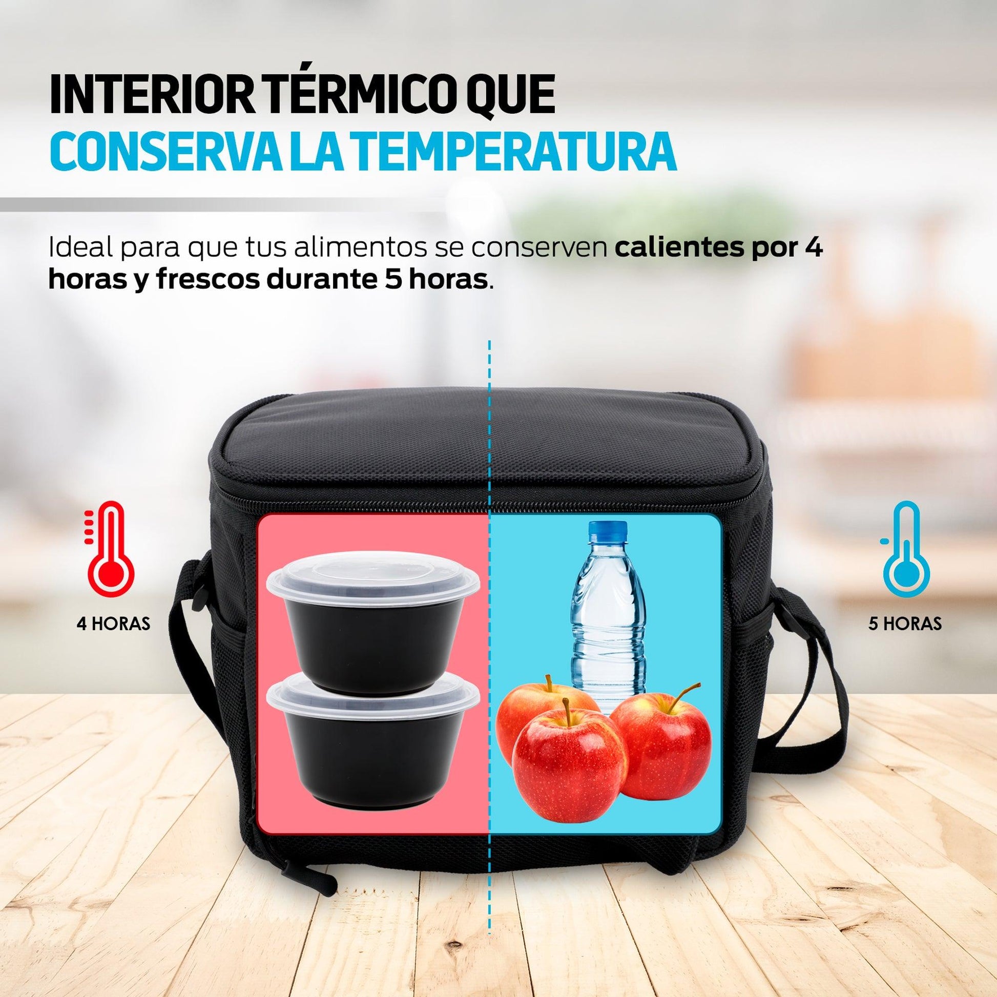 Lonchera Térmica y Hielera Portátil con Múltiples Compartimentos - Redlemon