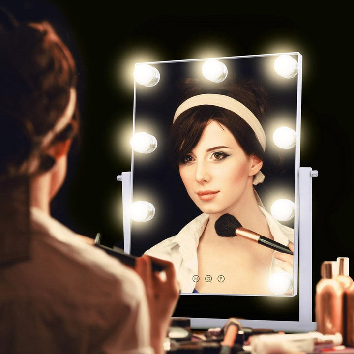 Espejo con Luz LED para Maquillaje Extra Grande tipo Hollywood - Redlemon