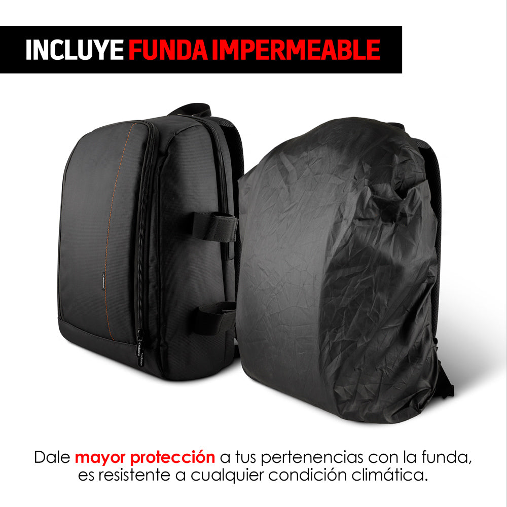 Mochila para Cámara Fotográfica con Compartimentos M-3000 Redlemon Technology México