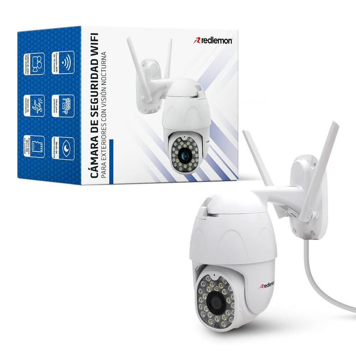 Cámara de Seguridad para Exterior WiFi HD Visión Nocturna - Redlemon