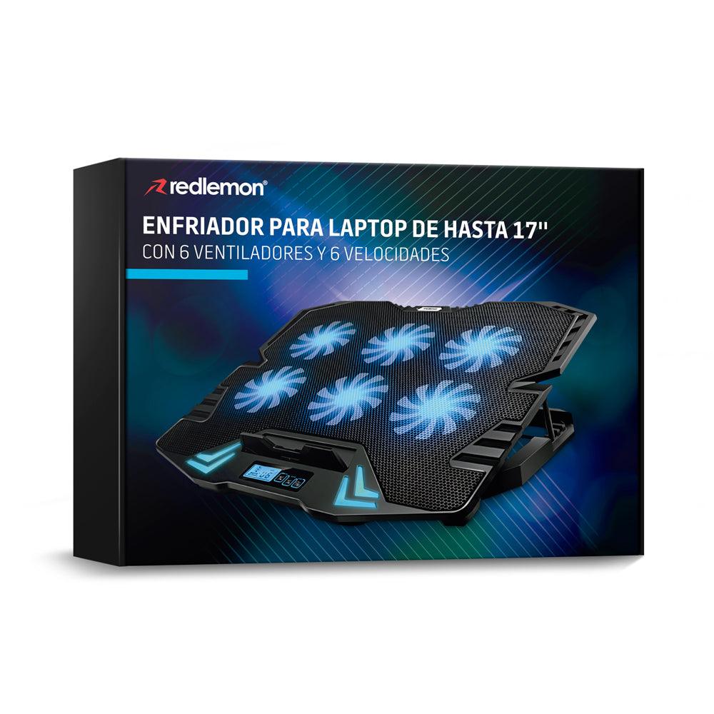 Ventilador y Soporte para Laptop Gamer de 6 Velocidades - Redlemon