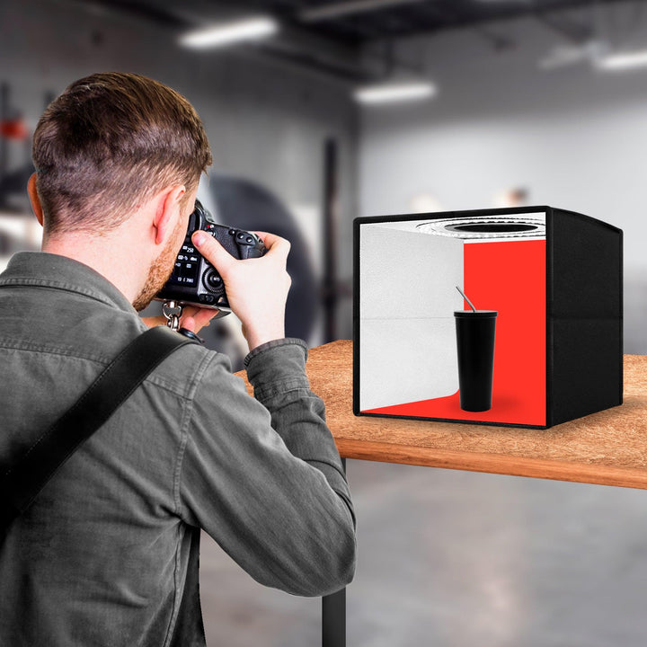 Caja de Luz para Fotografía Profesional con Aro de Luz 40x40 cm - Redlemon